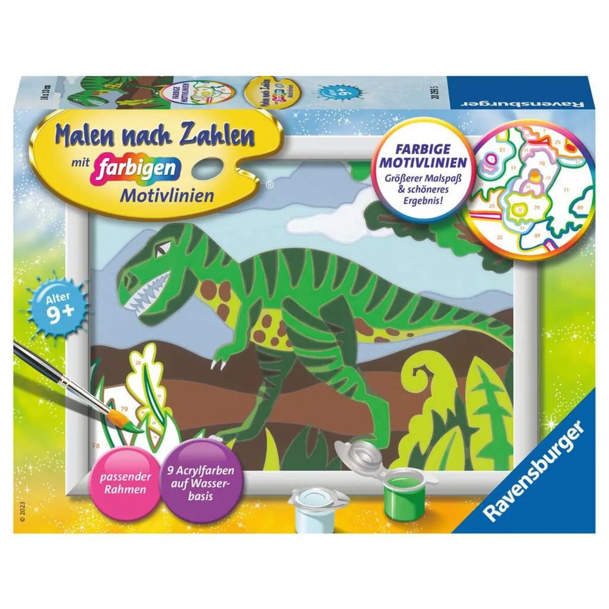 Ravensburger Malen nach Zahlen - Hungriger Dinosaurier