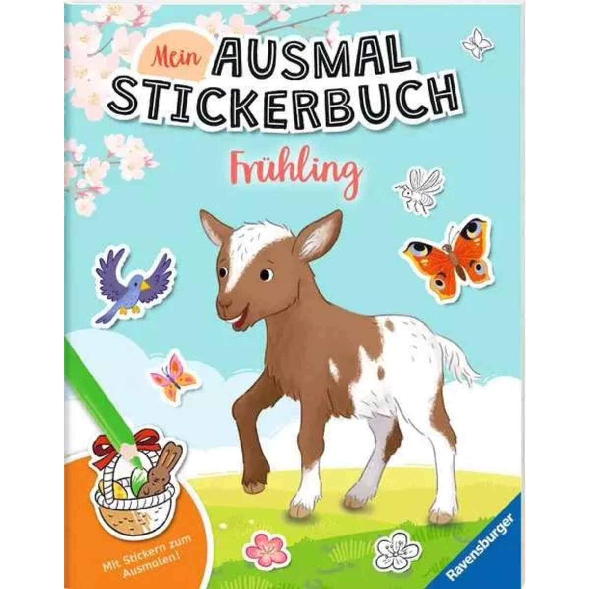 Ravensburger Mein Ausmalstickerbuch: Frühling