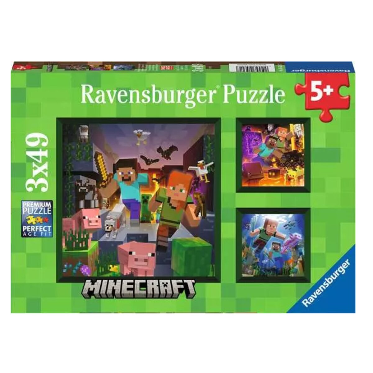 Ravensburger Minecraft Biomes Kinderpuzzle, ab 5 Jahren, 49 Teile