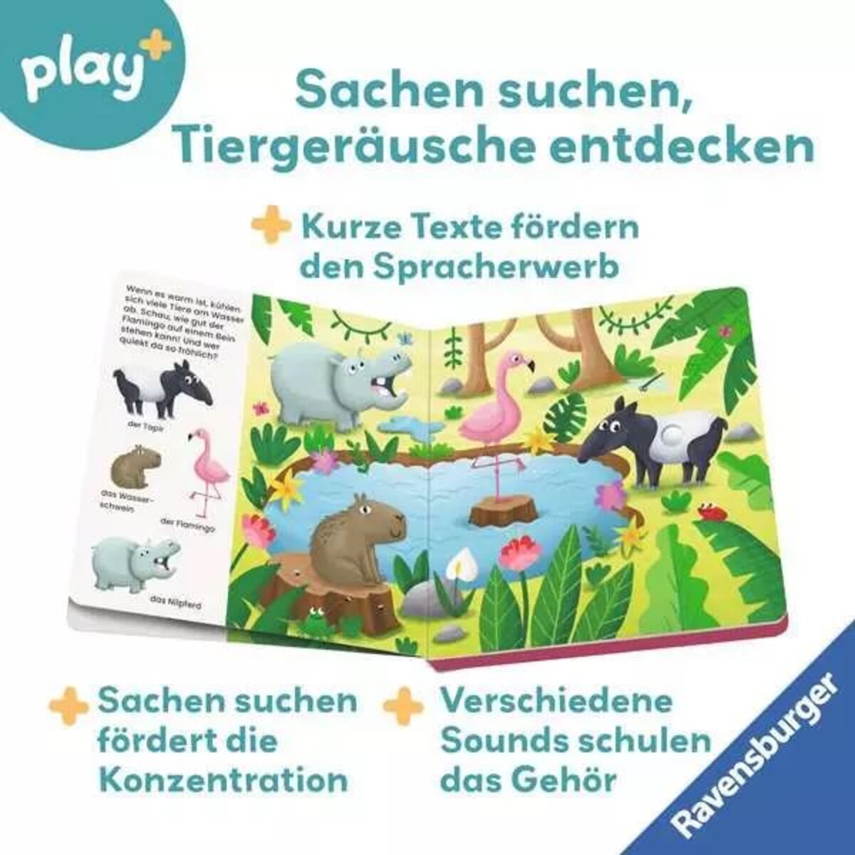 Ravensburger play+ Mein allererstes Soundbuch: Im Dschungel