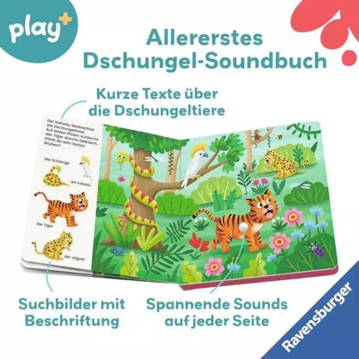 Ravensburger play+ Mein allererstes Soundbuch: Im Dschungel