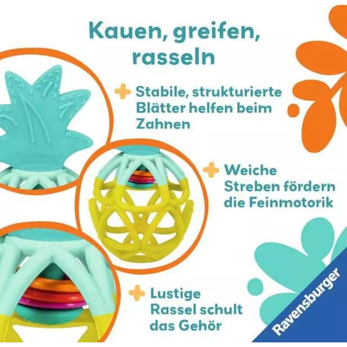 Ravensburger play+ Rassel-Greifling: Ananas