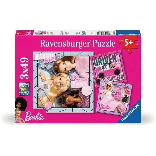 Ravensburger Puzzle - Barbie, Inspiriere die Welt! 3x 49 Teile