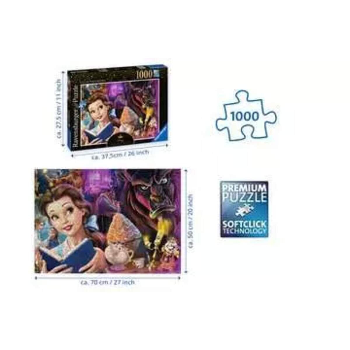 Ravensburger Puzzle - Belle, die Disney Prinzessin, 1000 Teile