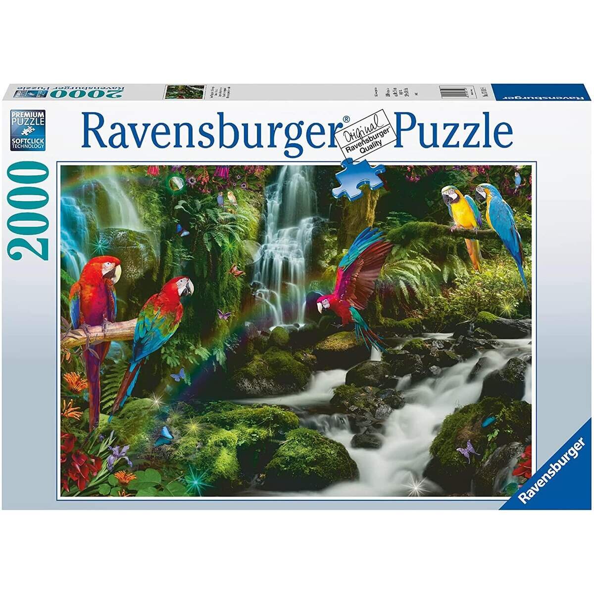 Ravensburger Puzzle - Bunte Papageien im Dschungel, 2000 Teile
