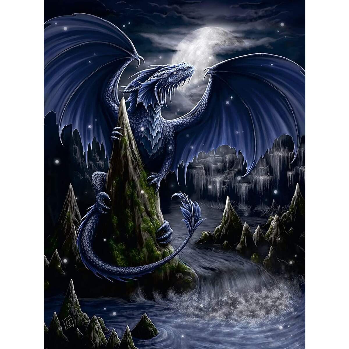 Ravensburger Puzzle - Der Schwarzblaue Drache, 1500 Teile