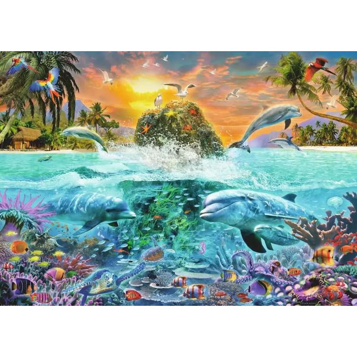 Ravensburger Puzzle - Die Unterwasserinsel, 1000 Teile