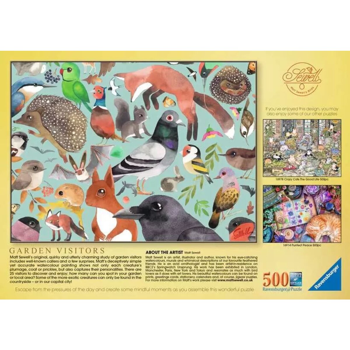 Ravensburger Puzzle - Garden Visitors, 500 Teile