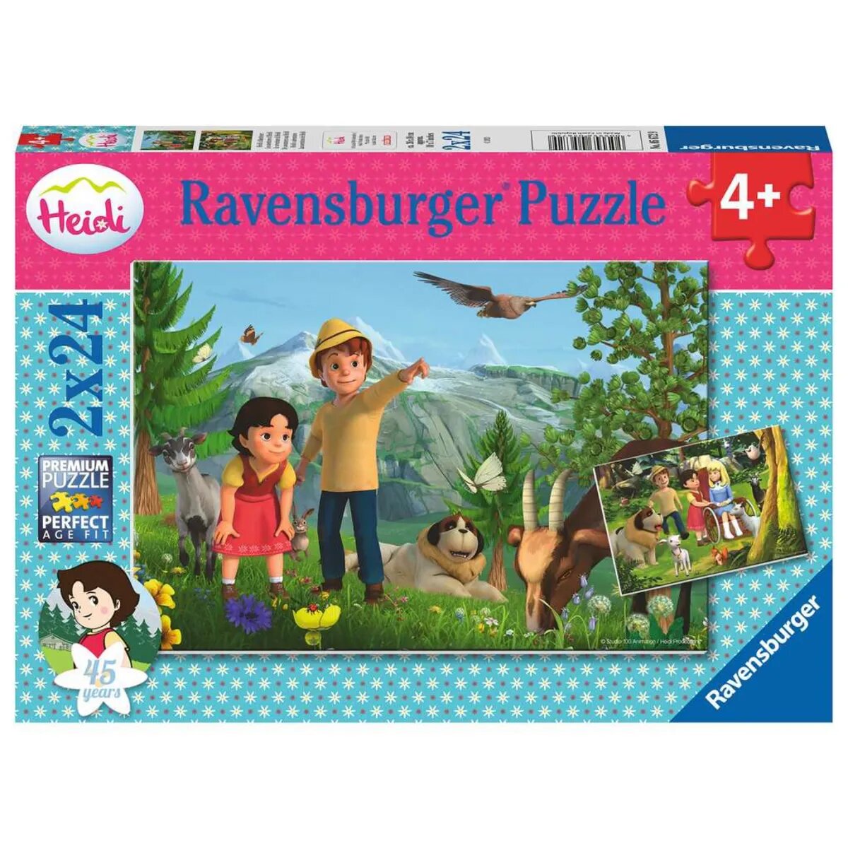 Ravensburger Puzzle - Heidi's Abenteuer 2 x 24 Teile