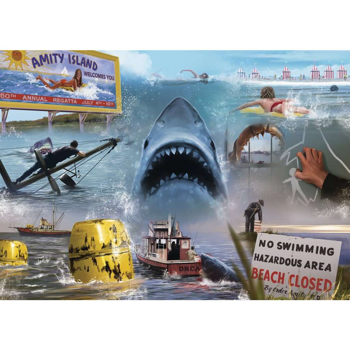 Ravensburger Puzzle - Jaws, 1000 Teile