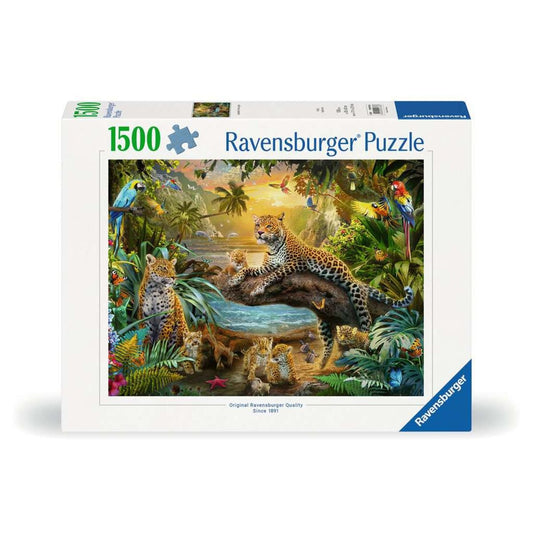 Ravensburger Puzzle - Leopardenfamilie im Dschungel, 1500 Teile