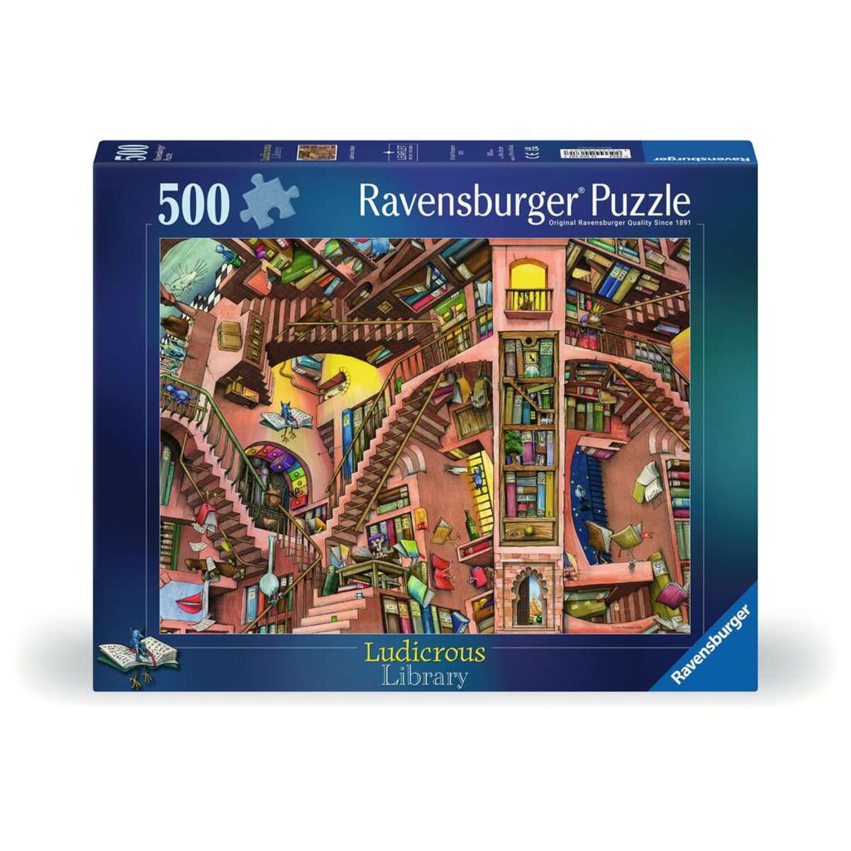 Ravensburger Puzzle - Ludicrous Libray, 500 Teile