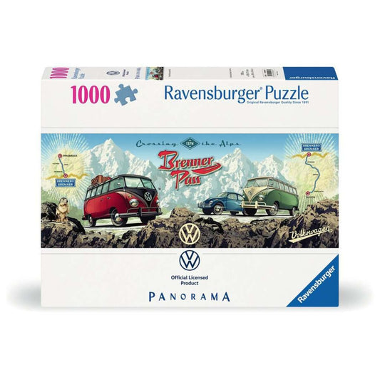 Ravensburger Puzzle - Mit dem VW Bulli über den Brenner, 1000 Teile