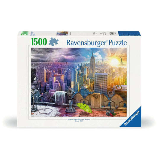 Ravensburger Puzzle - New York im Winter und Sommer, 1500 Teile