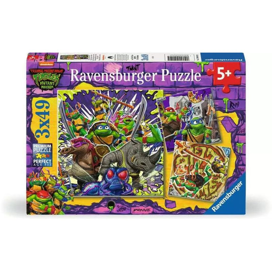 Ravensburger Puzzle - Ninja Turtles, 3 x 49 Teile