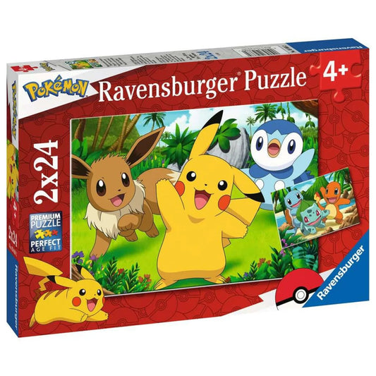 Ravensburger Puzzle - Pikachu und seine Freunde, 2 x 24 Teile