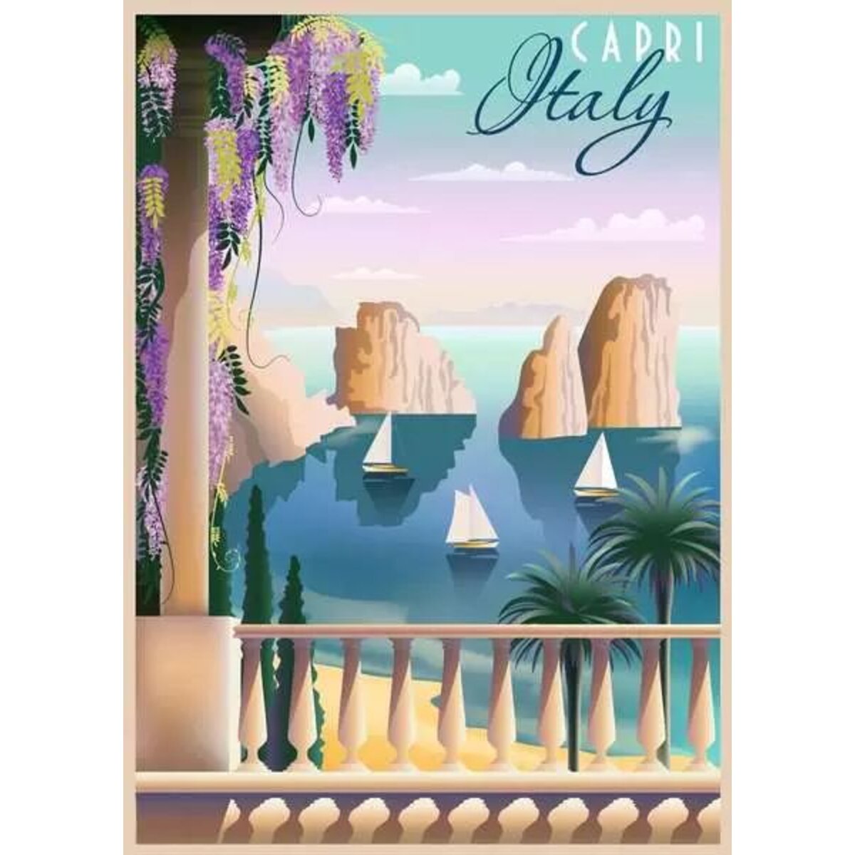 Ravensburger Puzzle - Postcard from Capri, Italy, 1000 Teile