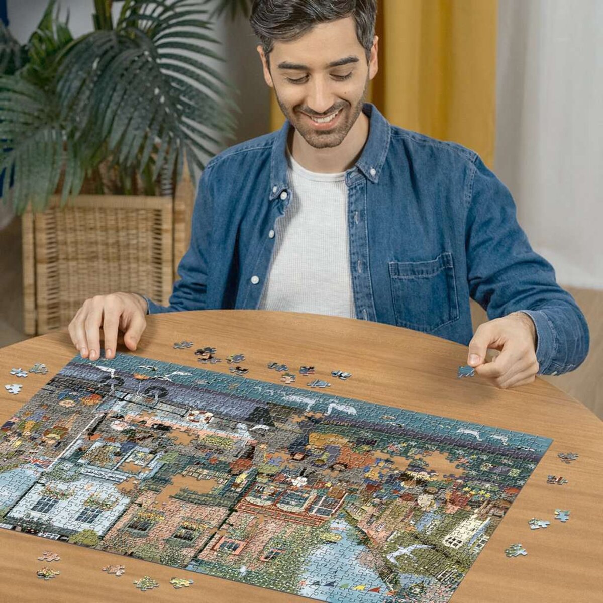Ravensburger Puzzle - Riverside Town, 1000 Teile