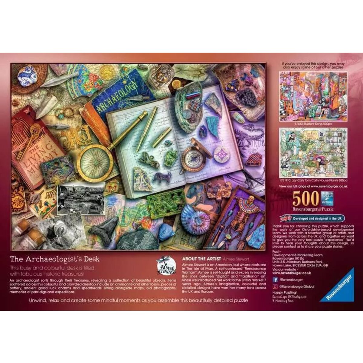 Ravensburger Puzzle - Schreibtisch des Archäologen, 500 Teile