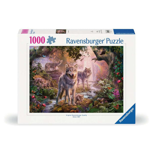 Ravensburger Puzzle - Wolfsfamilie im Sommer, 1000