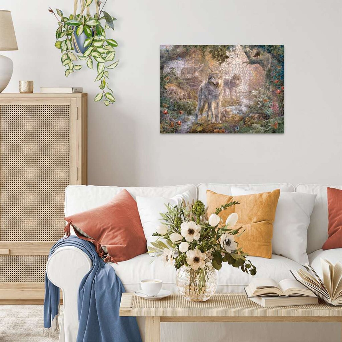 Ravensburger Puzzle - Wolfsfamilie im Sommer, 1000