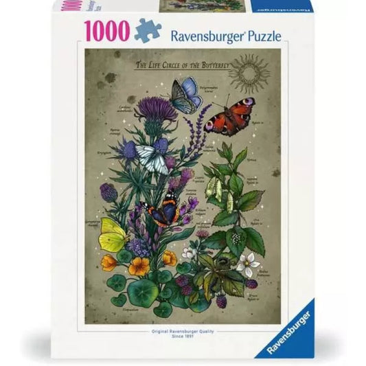 Ravensburger Puzzle 1000 Teile Lebenskreis eines Schmetterlings 50 x 70