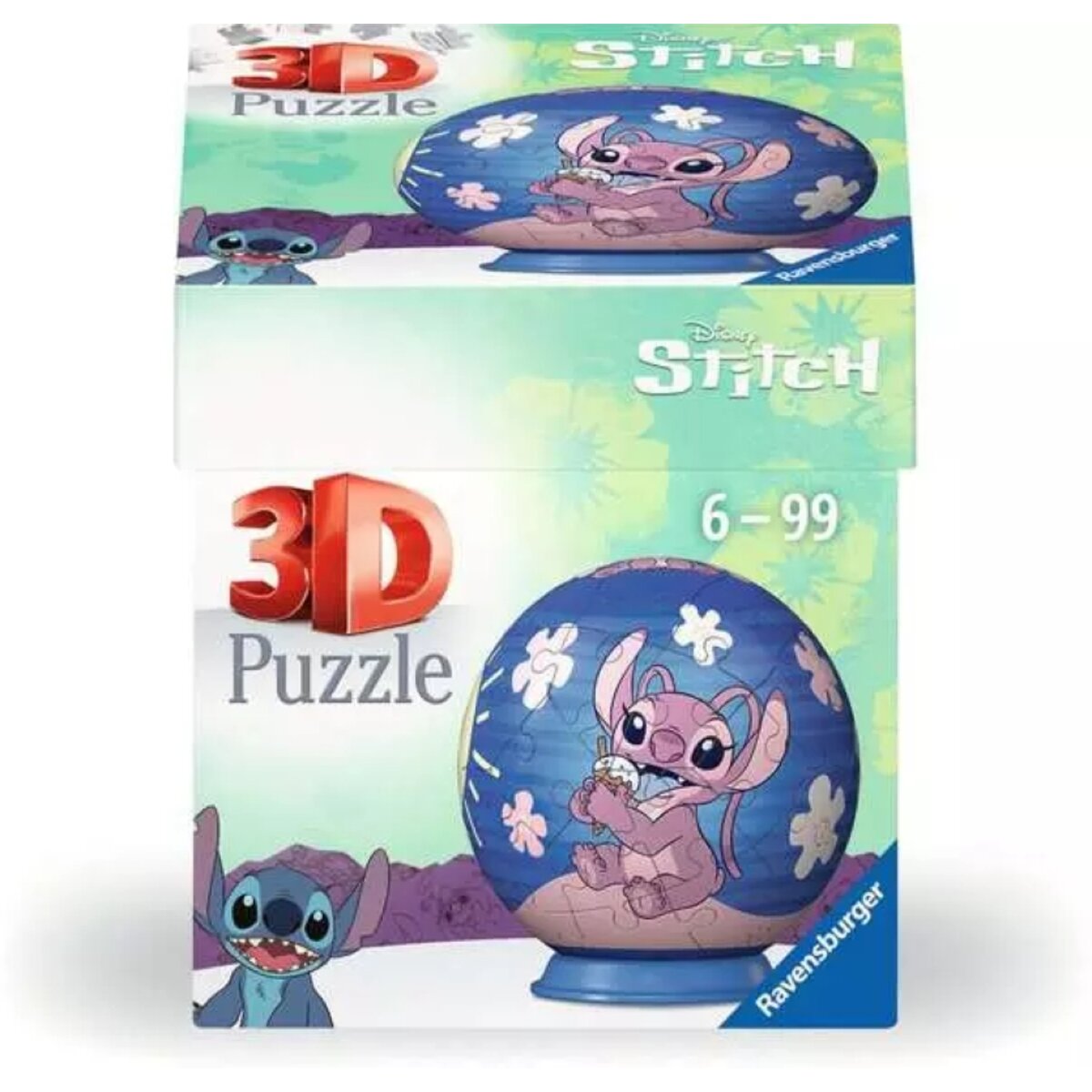 Ravensburger Puzzle Ball Disney Stitch Angel Konstruktionsspiel 7 x 7,5 cm