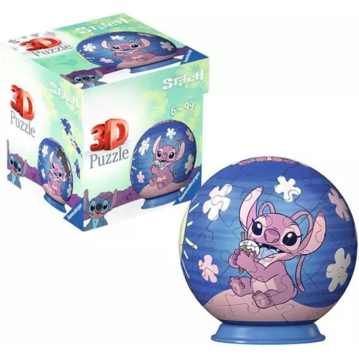 Ravensburger Puzzle Ball Disney Stitch Angel Konstruktionsspiel 7 x 7,5 cm