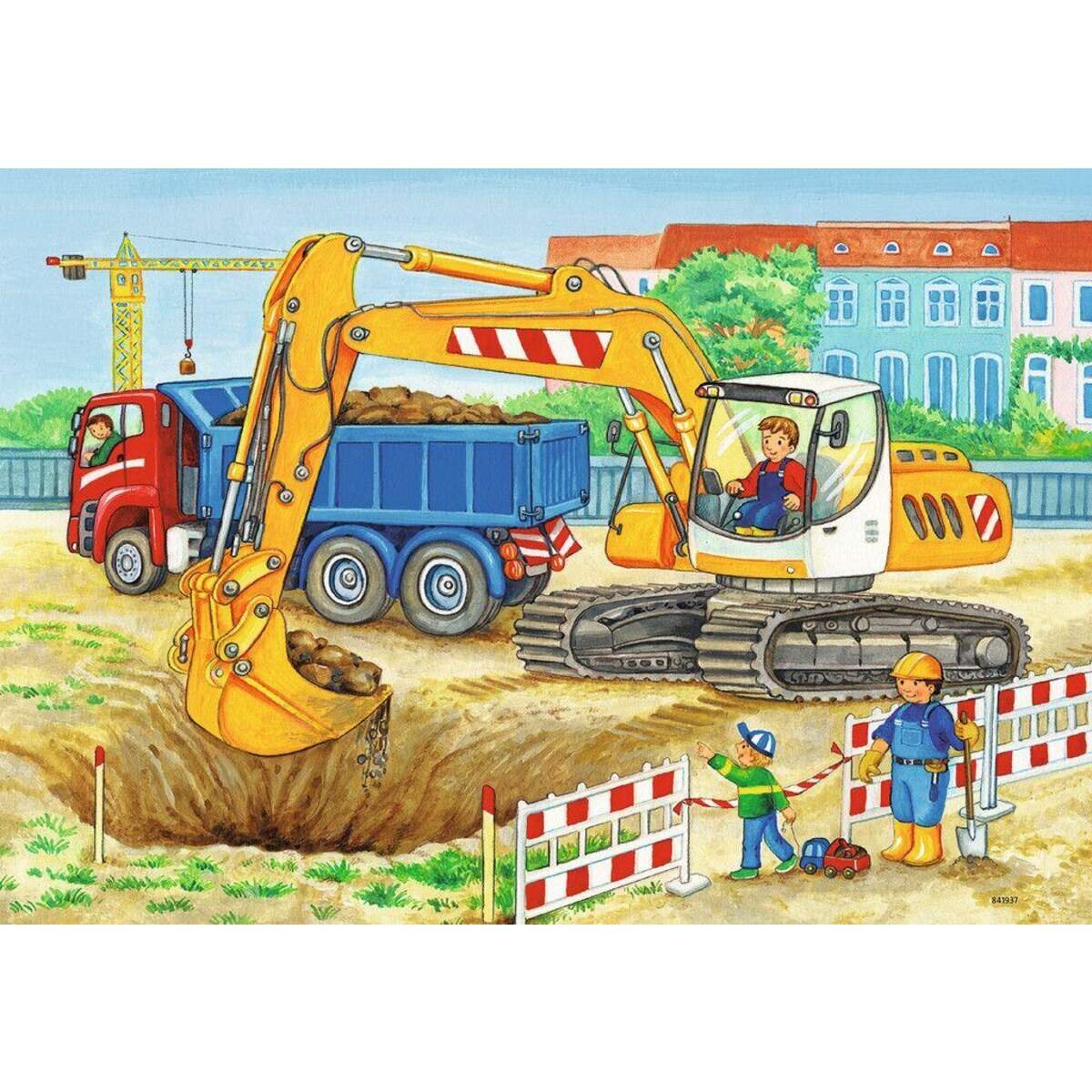 Ravensburger Puzzle Baustelle und Bauernhof 2x12 Teile