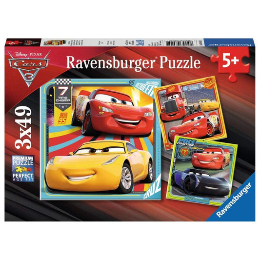 Ravensburger Puzzle Disney Pixar Cars Bunte Flitzer, 3x49 Teile