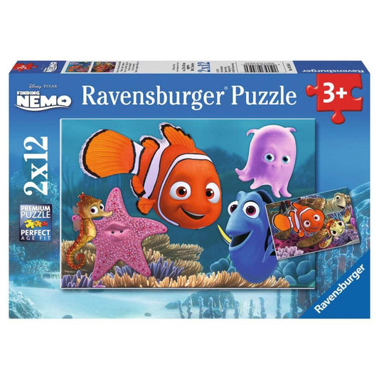 Ravensburger Puzzle Nemo der kleine Ausreißer, 2 x 12 Teile