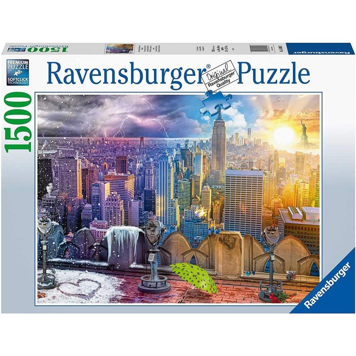 Ravensburger Puzzle New York im Winter und Sommer, 1500 Teile