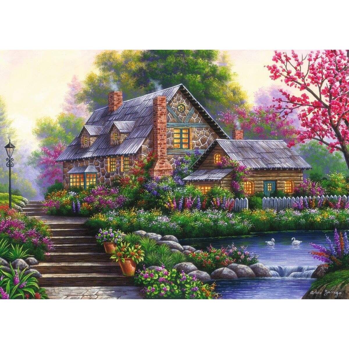 Ravensburger Puzzle Romantisches Cottage, 1000 Teile