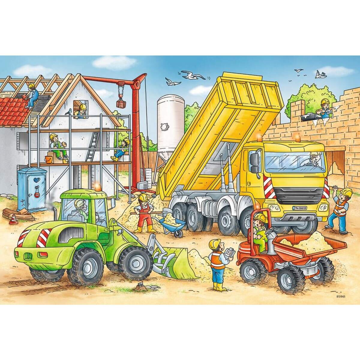 Ravensburger Puzzle Viel zu tun auf der Baustelle 2x24 Teile