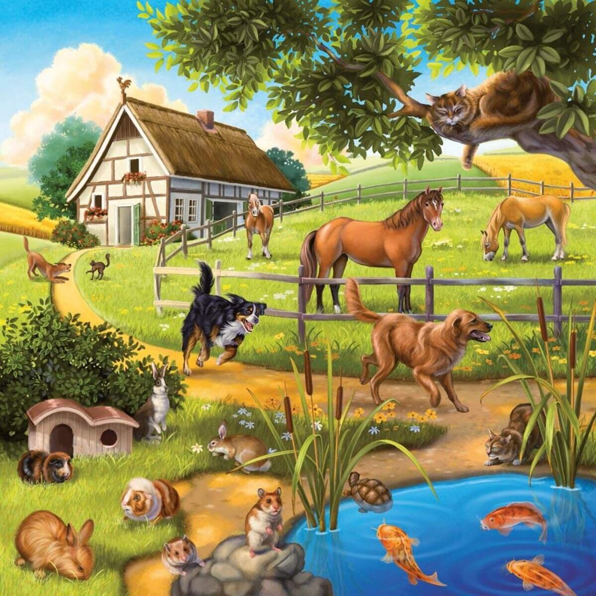 Ravensburger Puzzle Wald-/Zoo-/Haustiere, 3 x 49 Teile
