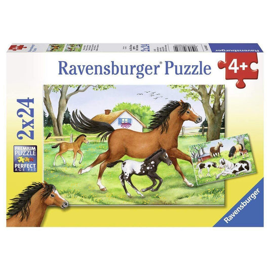 Ravensburger Puzzle Welt der Pferde, 2 x 24 Teile