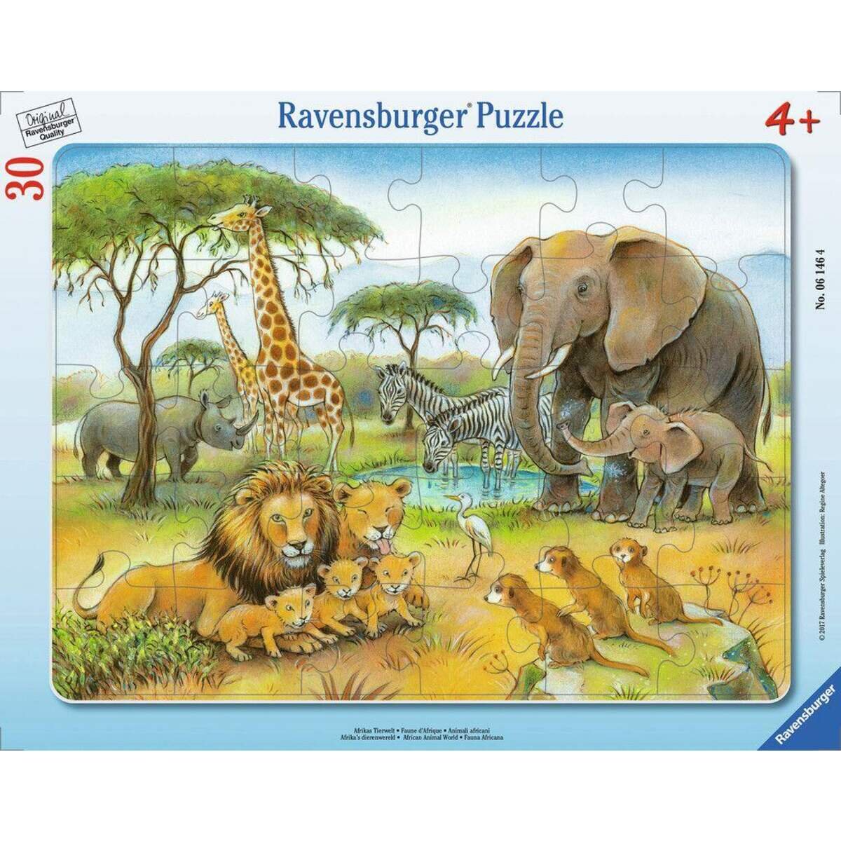 Ravensburger Rahmenpuzzle Afrikas Tierwelt, 30 Teile