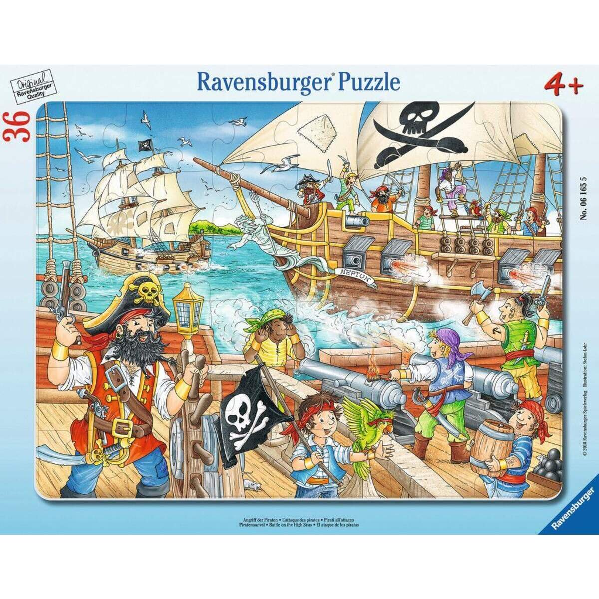 Ravensburger Rahmenpuzzle Angriff der Piraten, 36 Teile