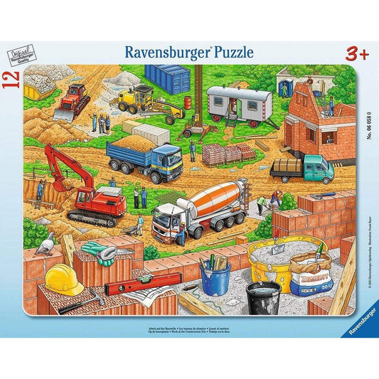 Ravensburger Rahmenpuzzle Arbeit auf der Baustelle, 12 Teile