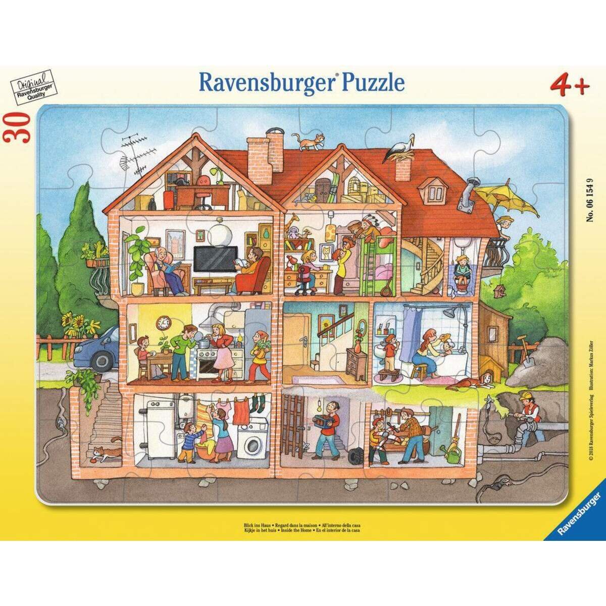 Ravensburger Rahmenpuzzle Blick ins Haus 30 Teile