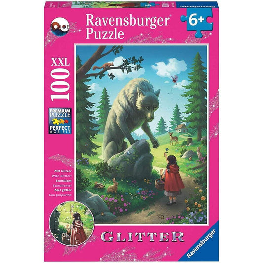 Ravensburger Rotkäppchen und der Wolf, 100 Teile mit Glitzer