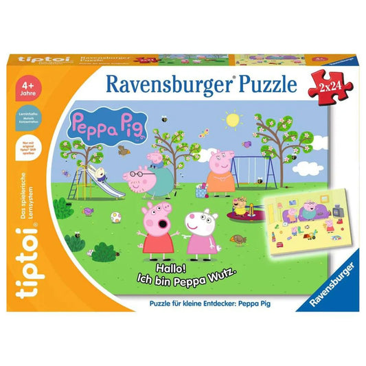 Ravensburger tiptoi® Puzzle für kleine Entdecker: Peppa Pig, 2 x 24 Teile