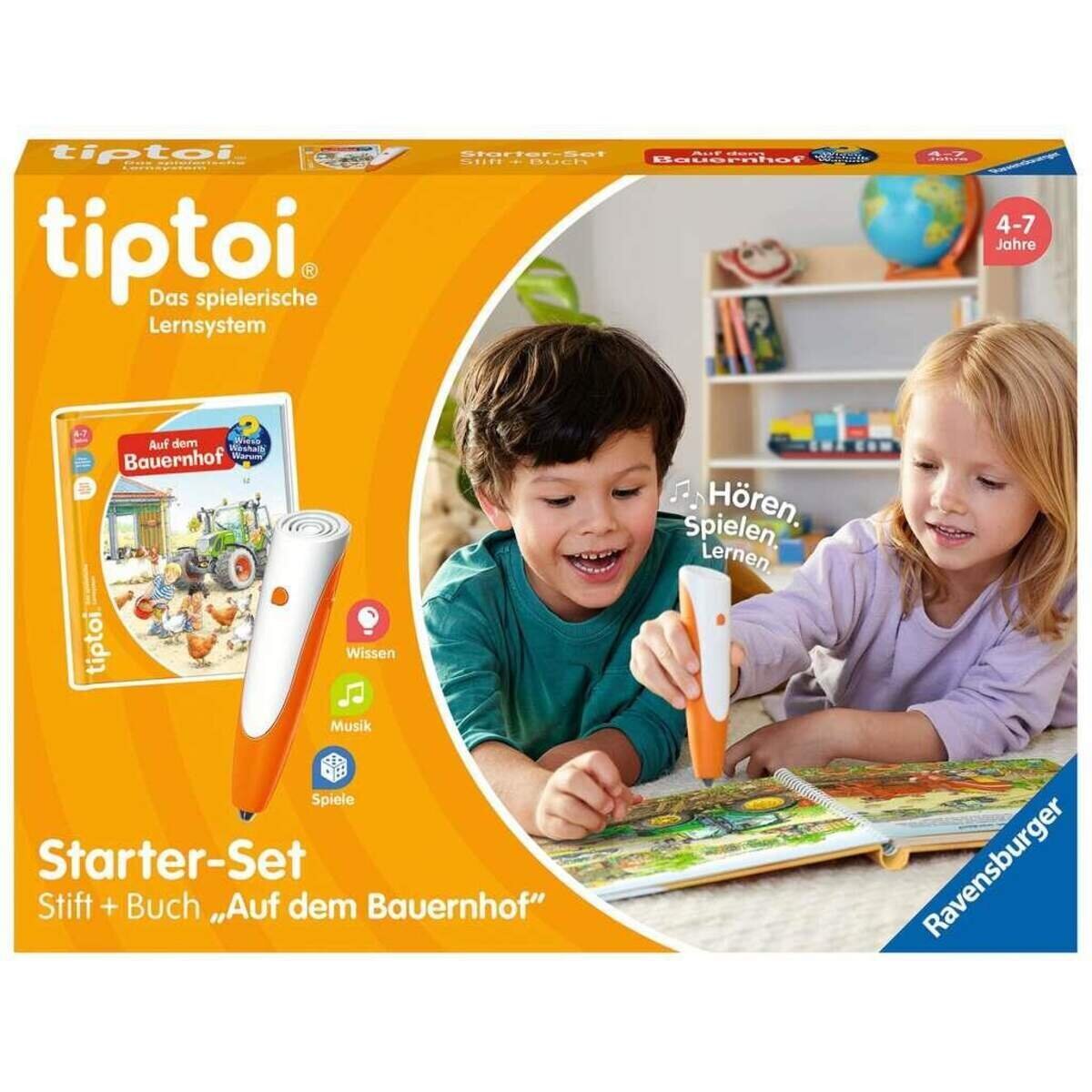 Ravensburger tiptoi Starter-Set, Stift und Bauernhof-Buch