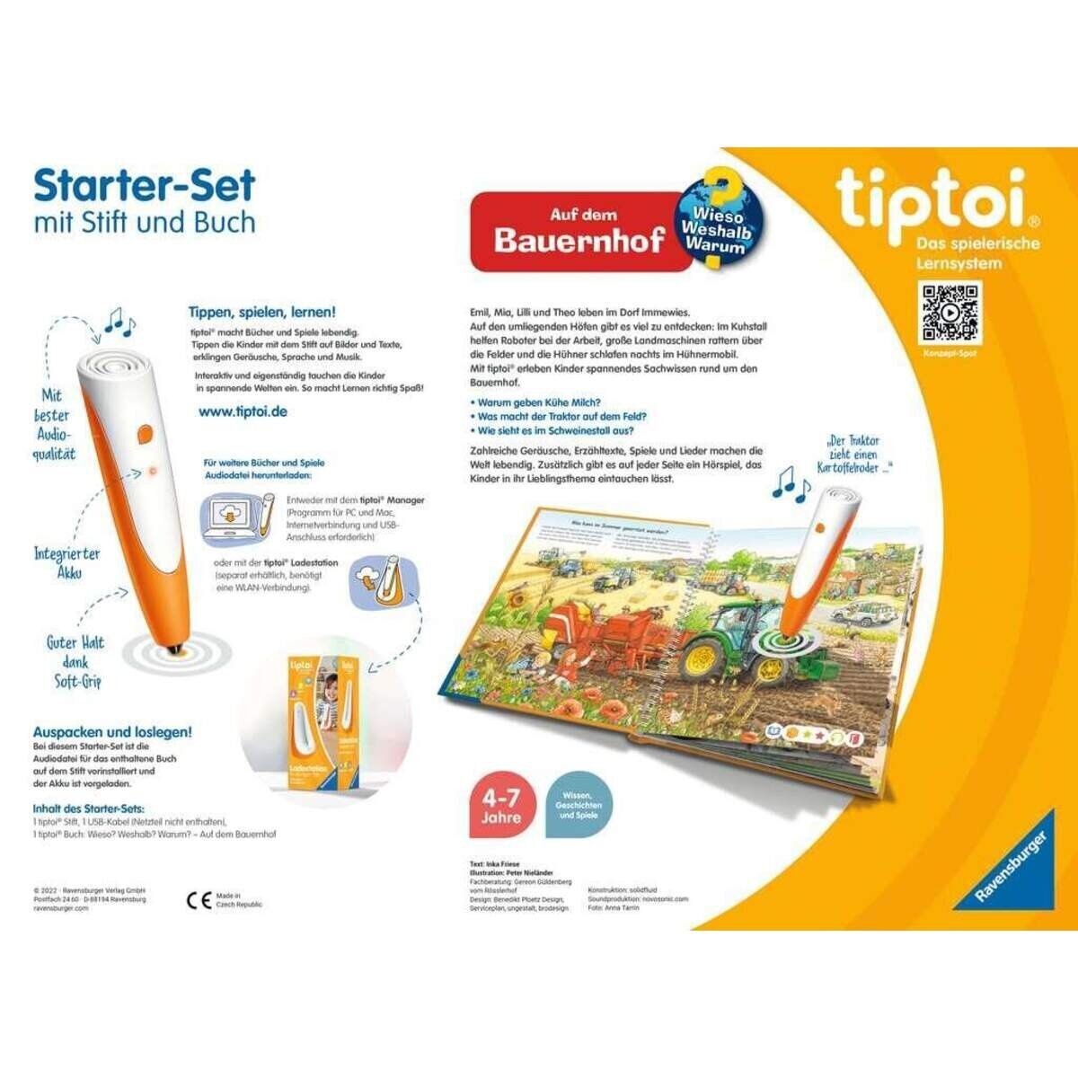 Ravensburger tiptoi Starter-Set, Stift und Bauernhof-Buch