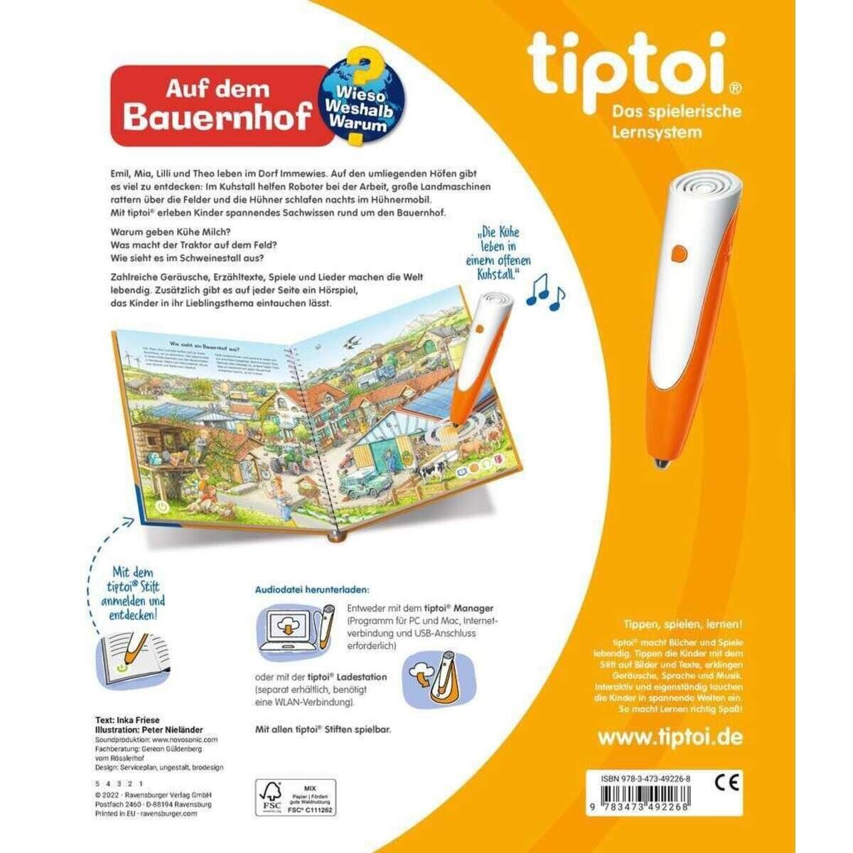 Ravensburger tiptoi® Wieso? Weshalb? Warum? Auf dem Bauernhof