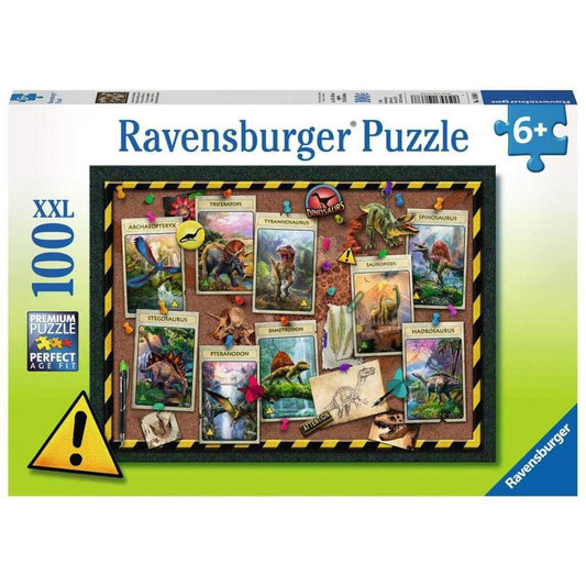 Ravensburger XXL Kinderpuzzle Dinosaurier-Sammlung, 100 Teile