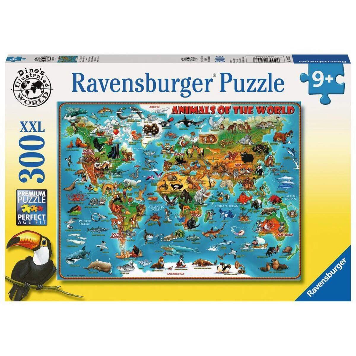 Ravensburger XXL Kinderpuzzle Tiere rund um die Welt, 300 Teile