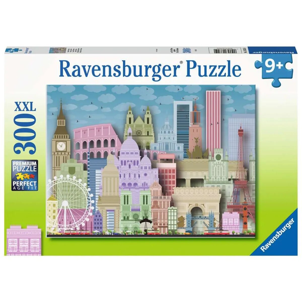 Ravensburger XXL Puzzle - Buntes Europa, 300 Teile