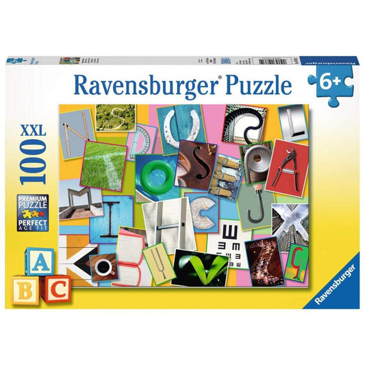 Ravensburger XXL Puzzle Lustiges Alphabet, 100 Teile