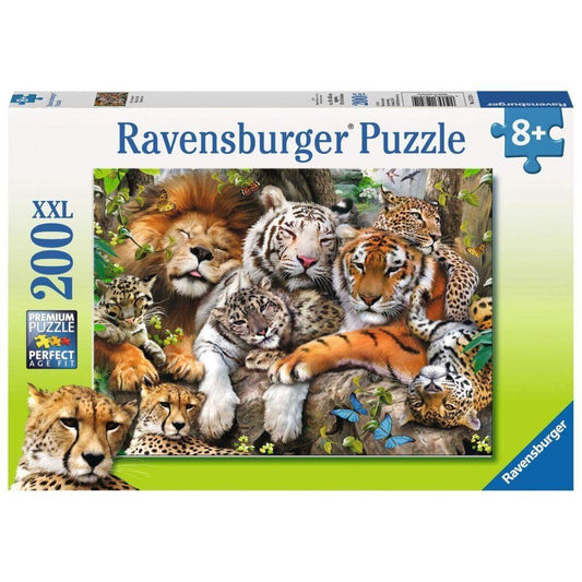 Ravensburger XXl Puzzle Schmusende Raubkatzen, 200 Teile